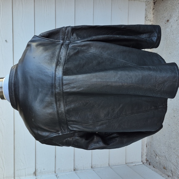 FIRST Classics Leather Gear Motorcycle Moto Black Mens 7XL Zip Jacket RARE SIZE - Picture 9 of 14